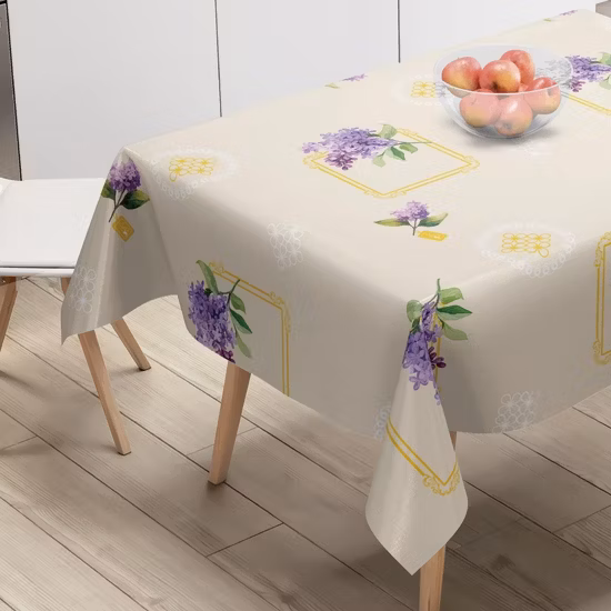 PVC Cheap Tablecloths Cover Cloth Kitchen Plastic Cloths for Garden Factory High Transparency OEM Wholesale Printed Table Mat