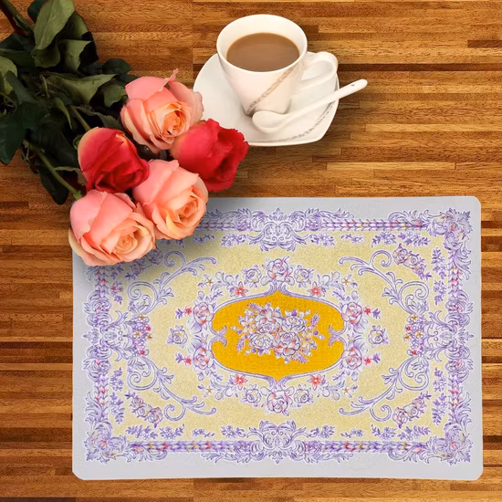Woven Damask Polyester Placemat Table Coaster